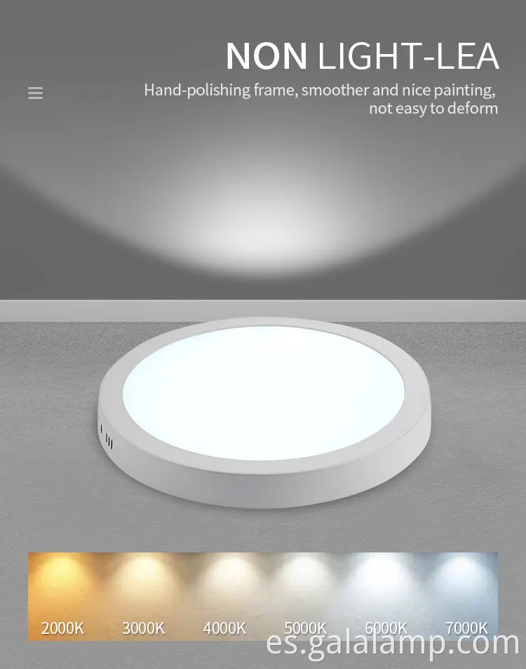 Luz de techo LED redonda de 12W de 12W para espacios contemporáneos